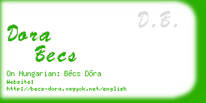 dora becs business card