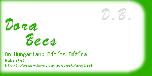 dora becs business card